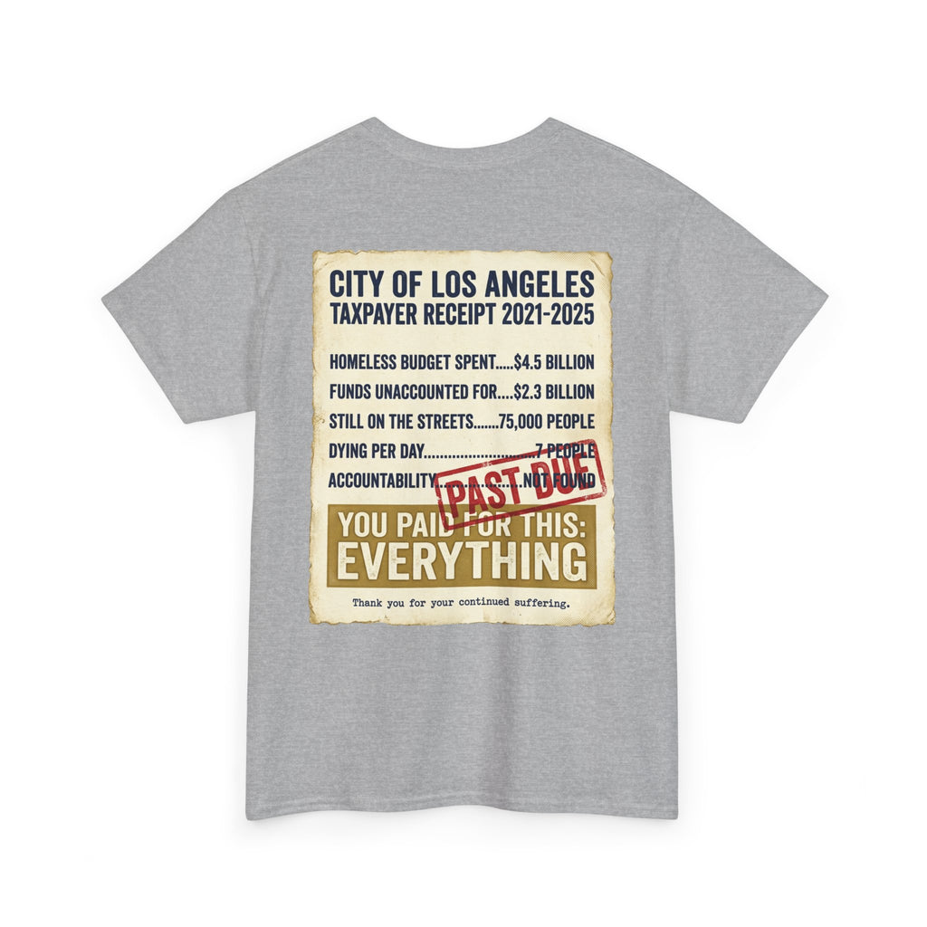 "Falconee | LA The Crapital of Corruption" Heavyweight Political Satire T-Shirt"-Bella Canvas 3001