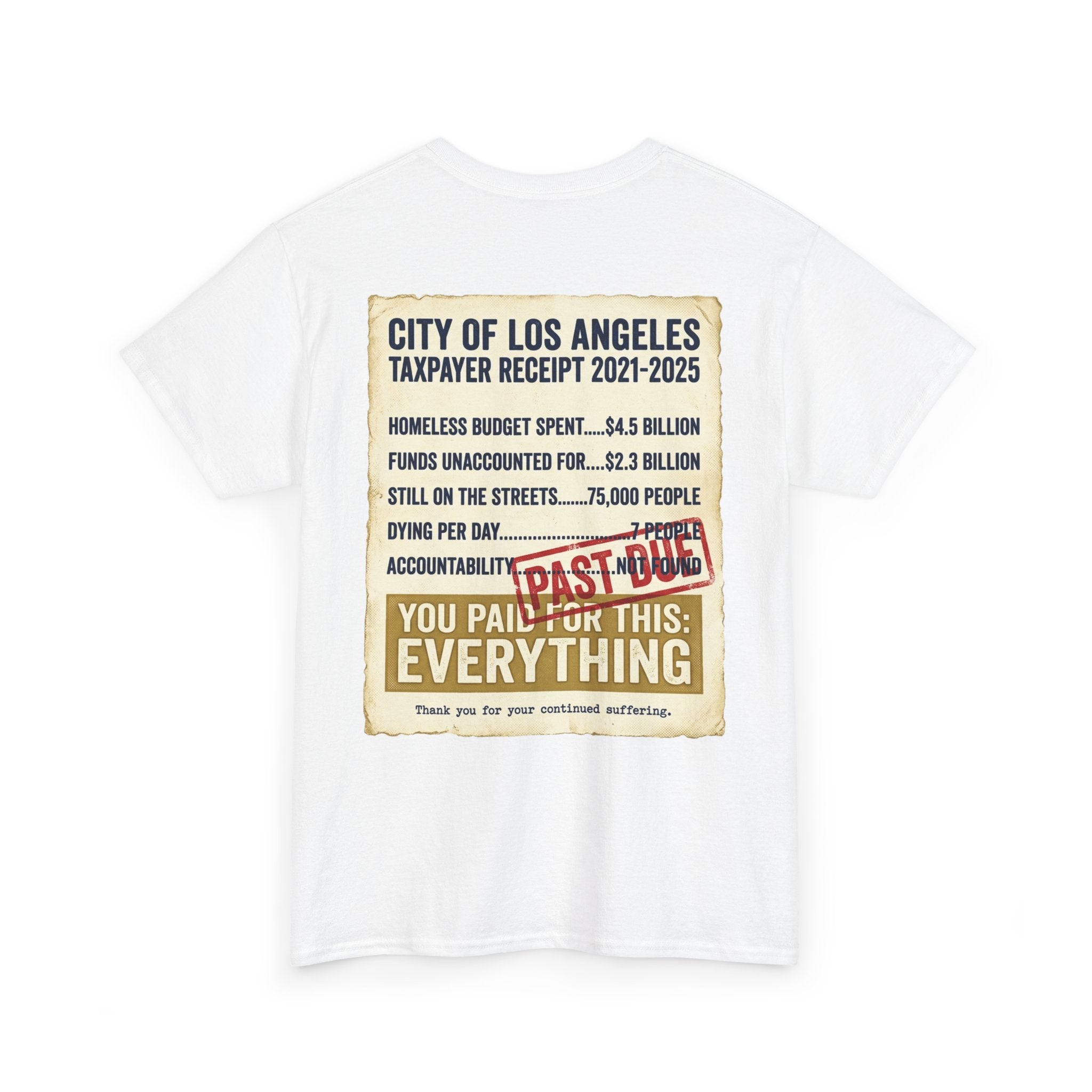 "Falconee | LA The Crapital of Corruption" Heavyweight Political Satire T-Shirt"-Gildan 5000