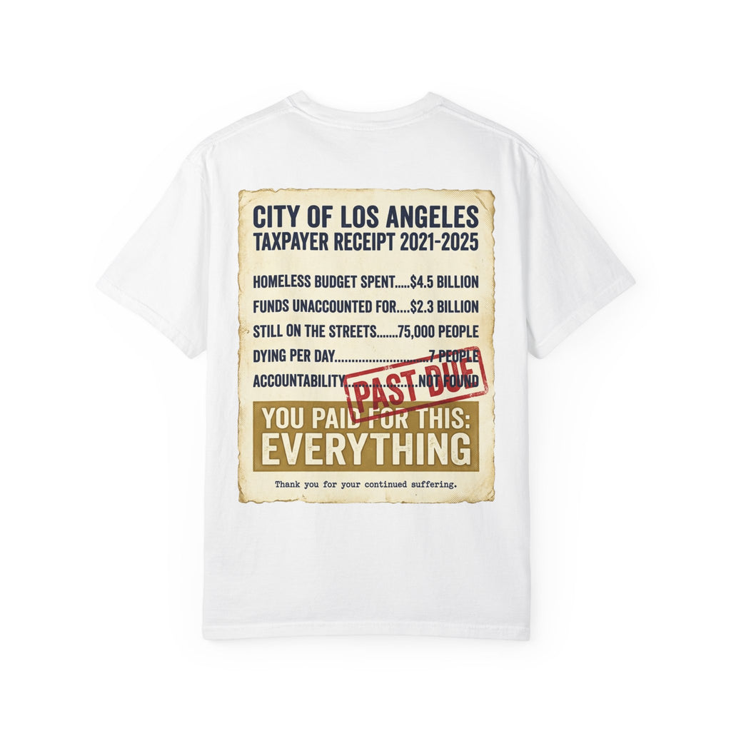 "Falconee | LA The Crapital of Corruption" Premium Political Satire T-Shirt"-Comfort Colors 1717, Bella Canvas 3001, and Gildan 5000