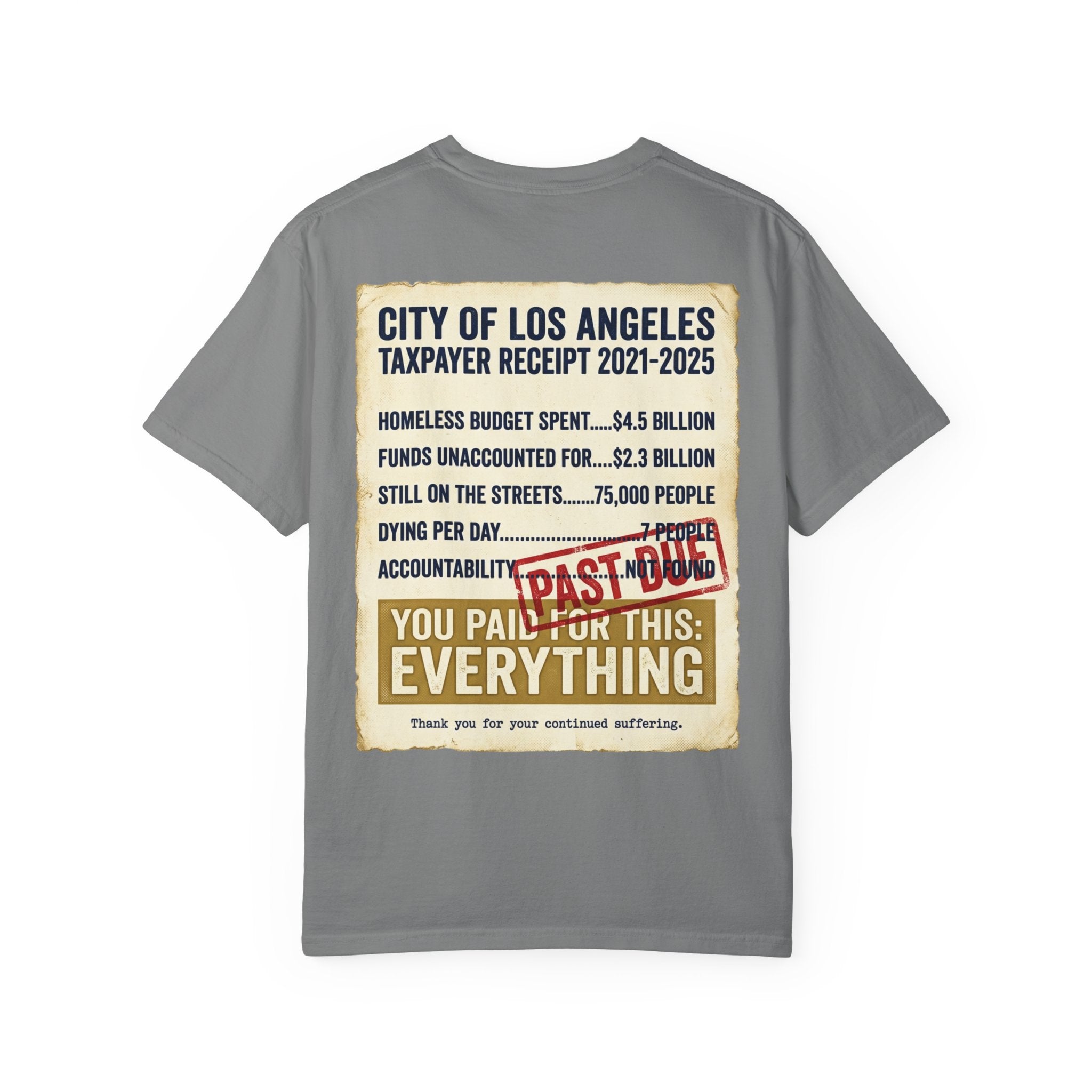"Falconee | LA The Crapital of Corruption" Premium Political Satire T-Shirt"-Comfort Colors 1717, Bella Canvas 3001, and Gildan 5000