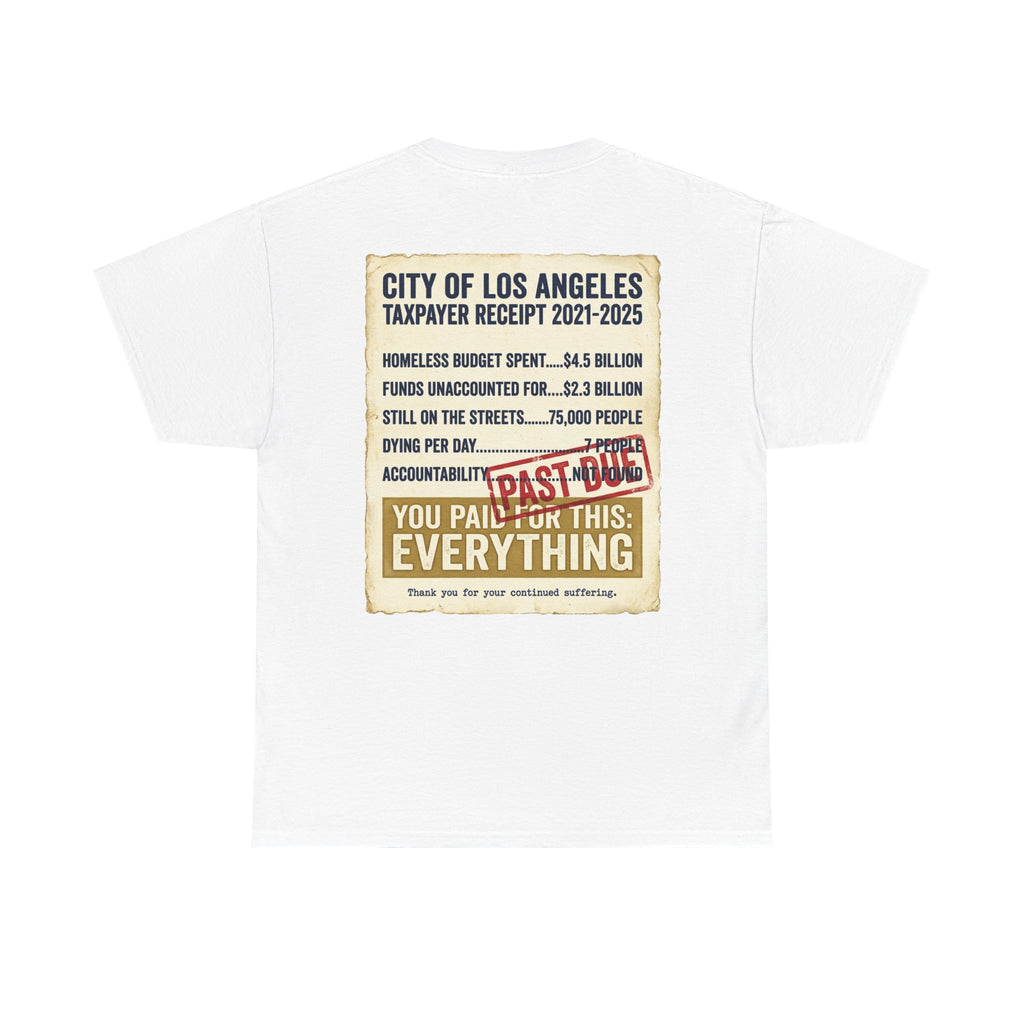 "Falconee | LA The Crapital of Corruption" Heavyweight Political Satire T-Shirt"-Gildan 5000